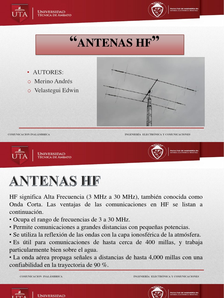 Tipos de Antenas HF y sus Características | PDF | Antena (Radio) | Alta ...