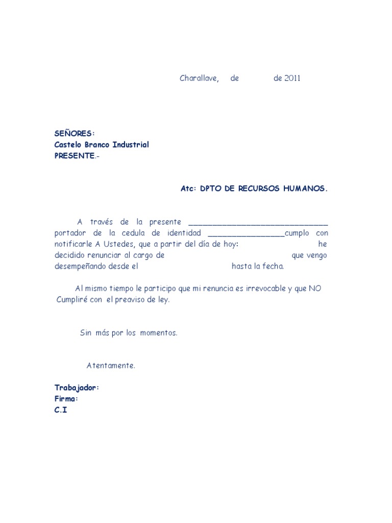 Carta de Despido  PDF  Ciudadanía  Instituciones sociales
