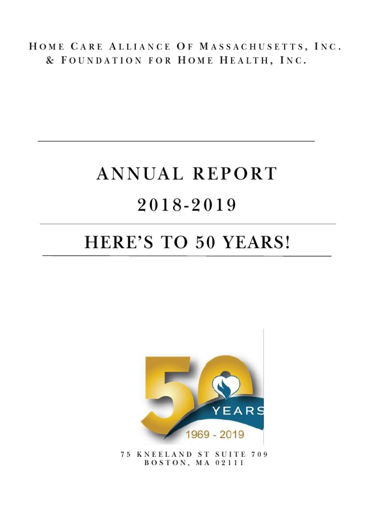 2019 Home Care Alliance and Foundation For Home Health Annual Report