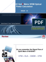 OptiX Metro WDM Optical Power Calculation ISSUE1.0