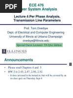 ECE 476 Power System Analysis: Lecture 4:per Phase Analysis, Transmission Line Parameters