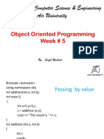 Department of Computer Science & Engineering Air University: Object Oriented Programming Week # 5