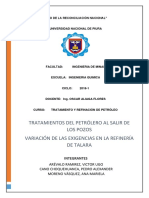 Tratamiento Del Petroleo Al Salir de Los Pozos