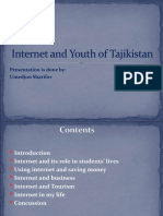 Internet and Youth of Tajik Is Tan