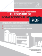 Registro Instalaciones Alimenticias Fda PDF