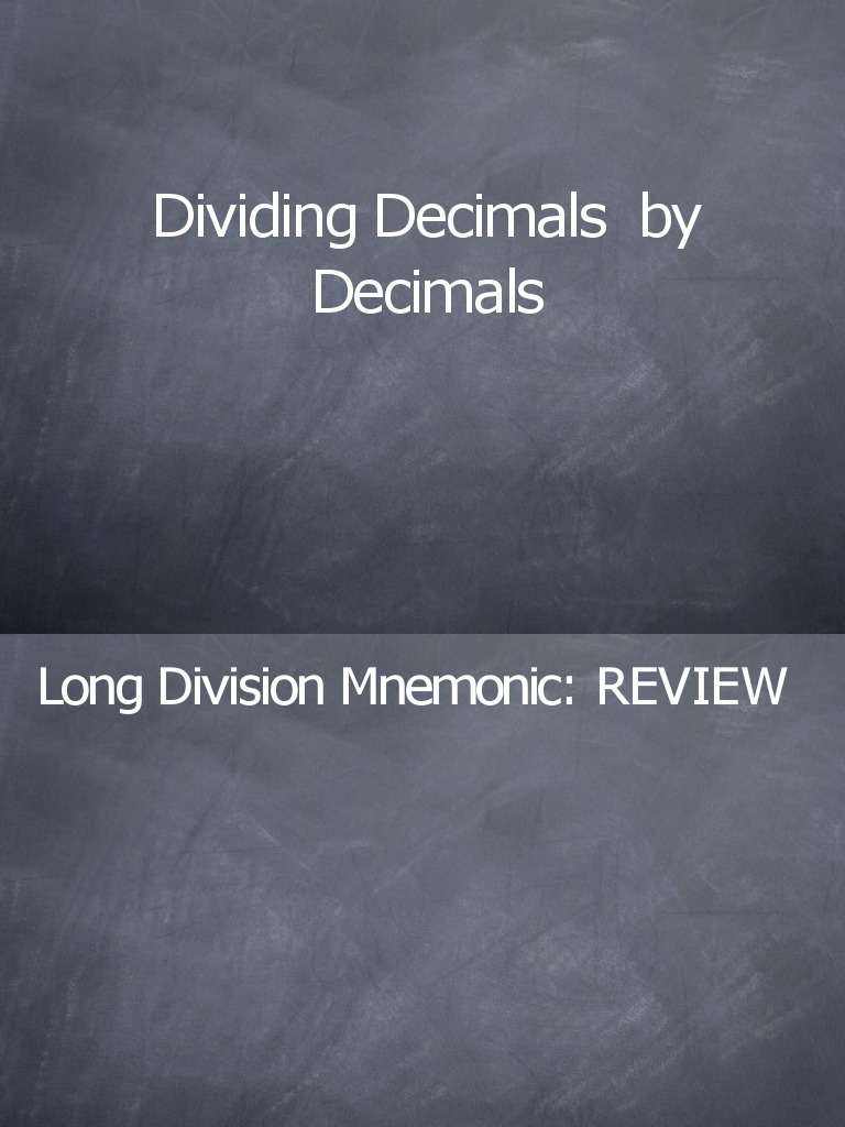 Dividing Decimals Using Long Division | PDF | Discrete Mathematics ...