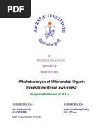 Market Analysis of Ttaranchal Organic Domestic Existence Awareness