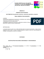 Adicion de Fracciones Homogeneas y Fracciones Heterogeneas