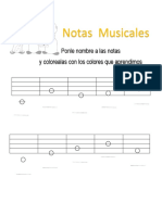 Notas musicales coloreadas