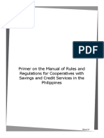 Manual of Rules and Regulations For Cooperatives With Savings and Credit Services