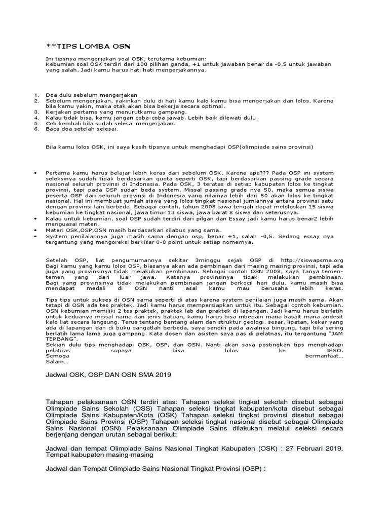 Soal Olimpiade Kebumian Dan Pembahasannya Dengan