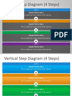 Vertical Step Diagram (4 Steps) : Sample Title For Step 1