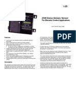 2500 Series Seismic Sensor For Elevator Control Applications