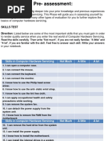 L1 Pre Assessment Skill Test