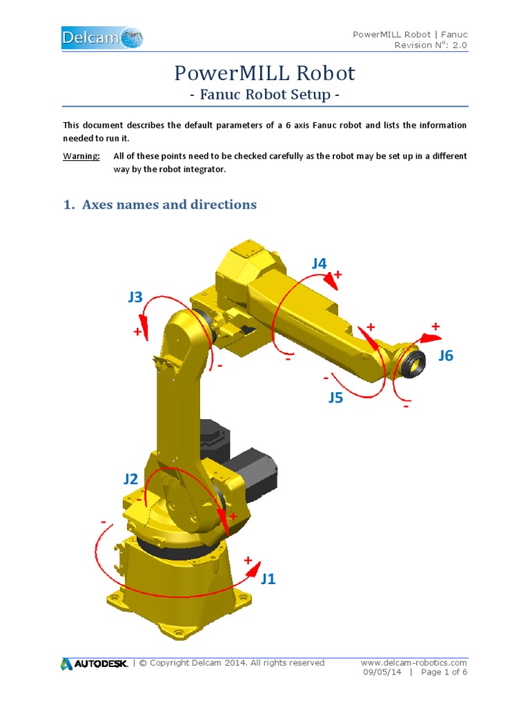 Fanuc Robot Setup | PDF | Motion (Physics) | Spacetime