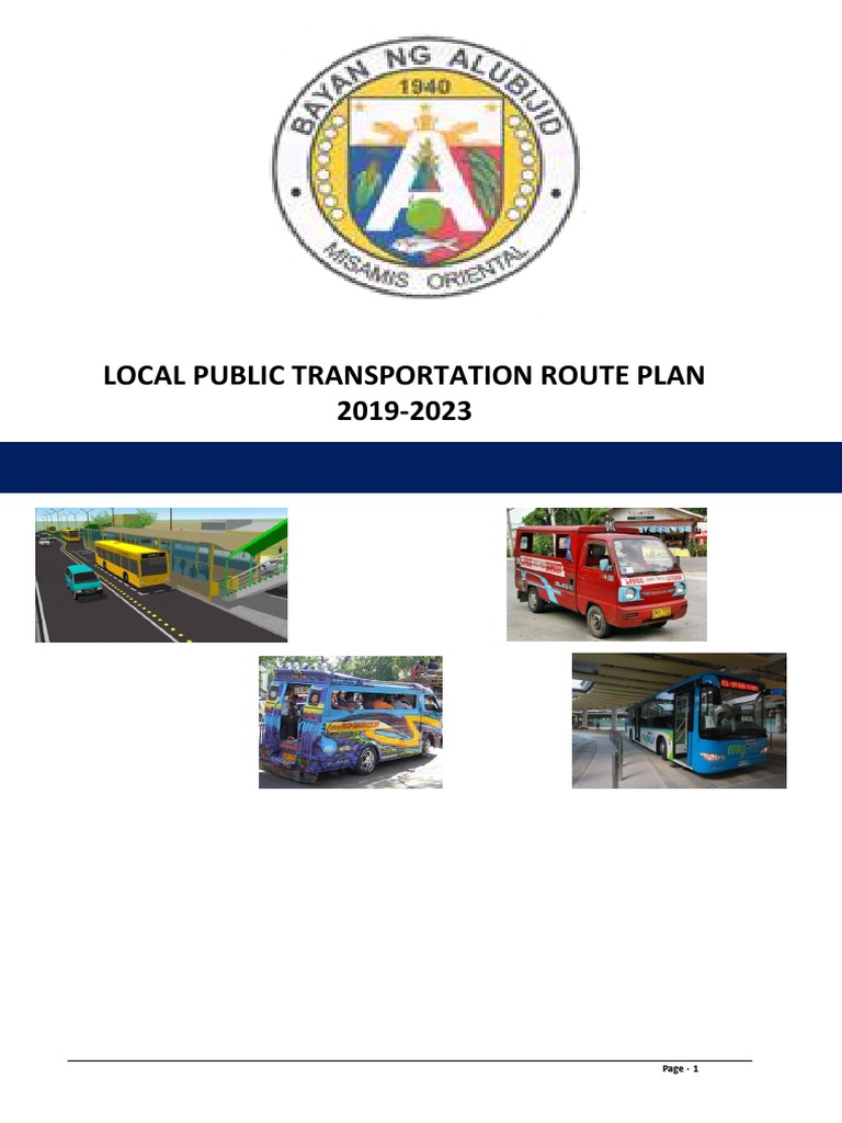 Local Public Transportation Route Plan 2019-2023: Page - 1 | Download ...