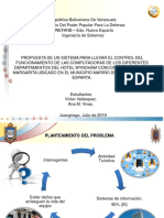 Ing. Sistemas. Propuesta de Un Sistema para Llevar El Control Del Funcionamiento de Las Computadoras