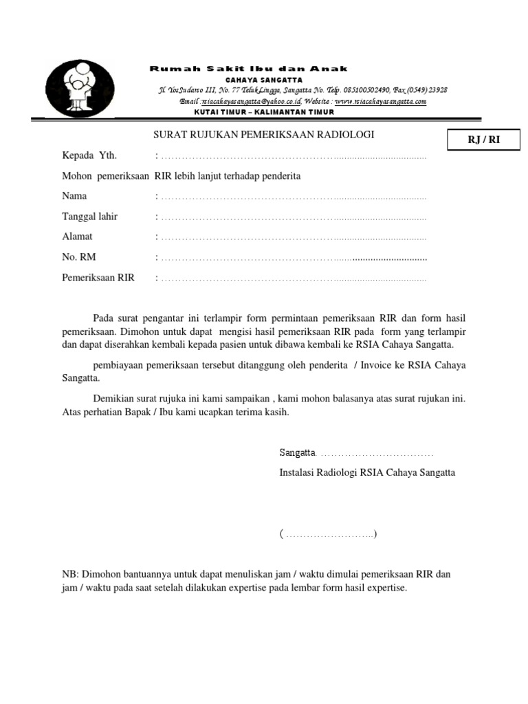 Contoh Surat Rujukan | PDF