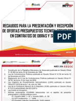 Recaudos para La Presentación y Recepción de Ofertas Presupuestos Tecnica Economica en Contratos de Obras y Servicio