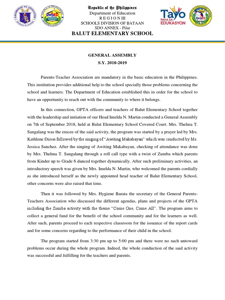 General Assembly Narrative Report PDF Behavior Modification Cognition