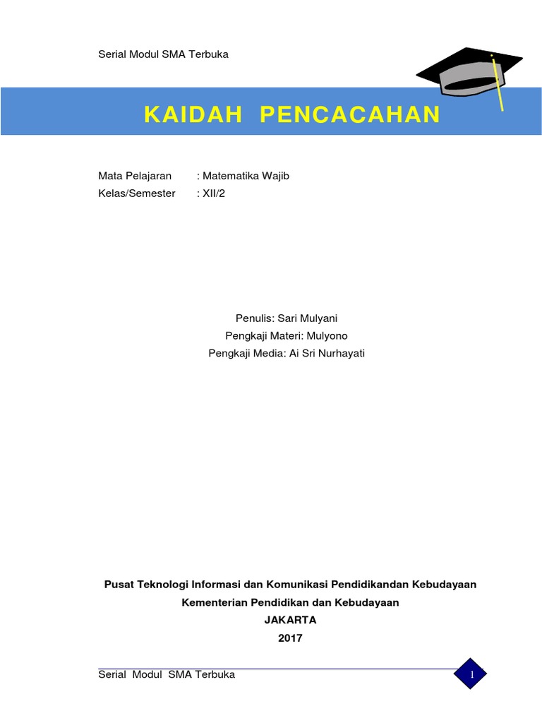 4 Modul Matematika Wajib Kaidah Pencacahan Pdf