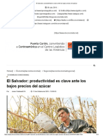 El Salvador - Productividad Es Clave Ante Los Bajos Precios Del Azúcar