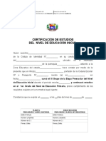 Contancias PDF de Certificacion de Inicial