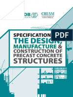 Specification For The Design, Manufacture & Construction of Precast Structures