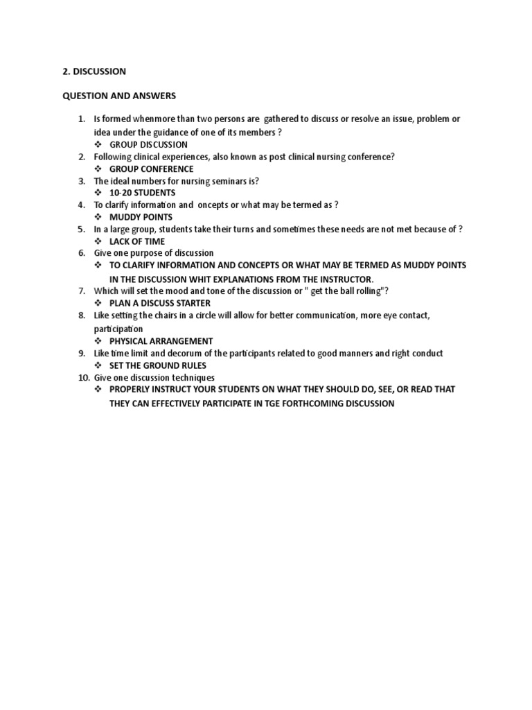 Nursing Group Discussion Techniques | PDF | Self-Improvement