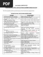 Guidelines in Electrical and Electronic Equipment Brand Selection