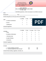 Gpta Meeting Meeting Attendance Evaluation Form S.Y. 2019 - 2020