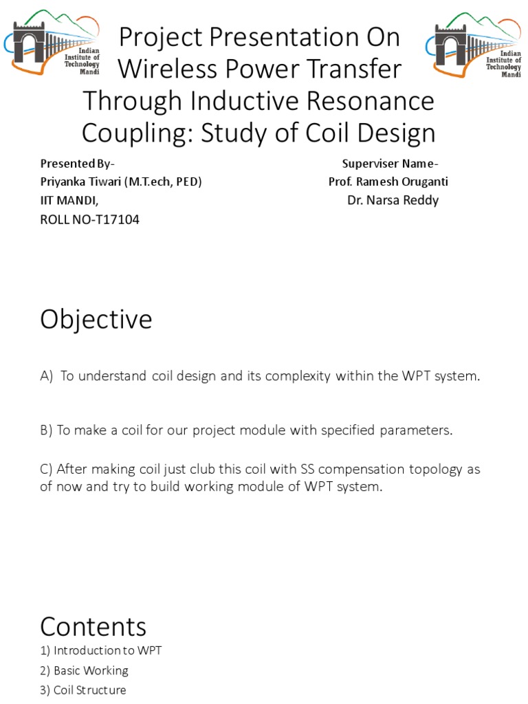 Presentation On Coil Design PDF Inductor Inductance
