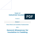 Industrial Insulation: General Allowances For Insulation & Cladding