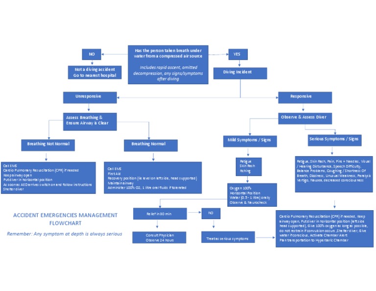 Diving Accident Management Flowchart | PDF | Underwater Diving ...