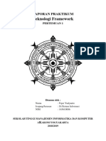 Teknologi Framework: Laporan Praktikum