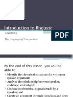 Introduction To Rhetoric: The Language of Composition