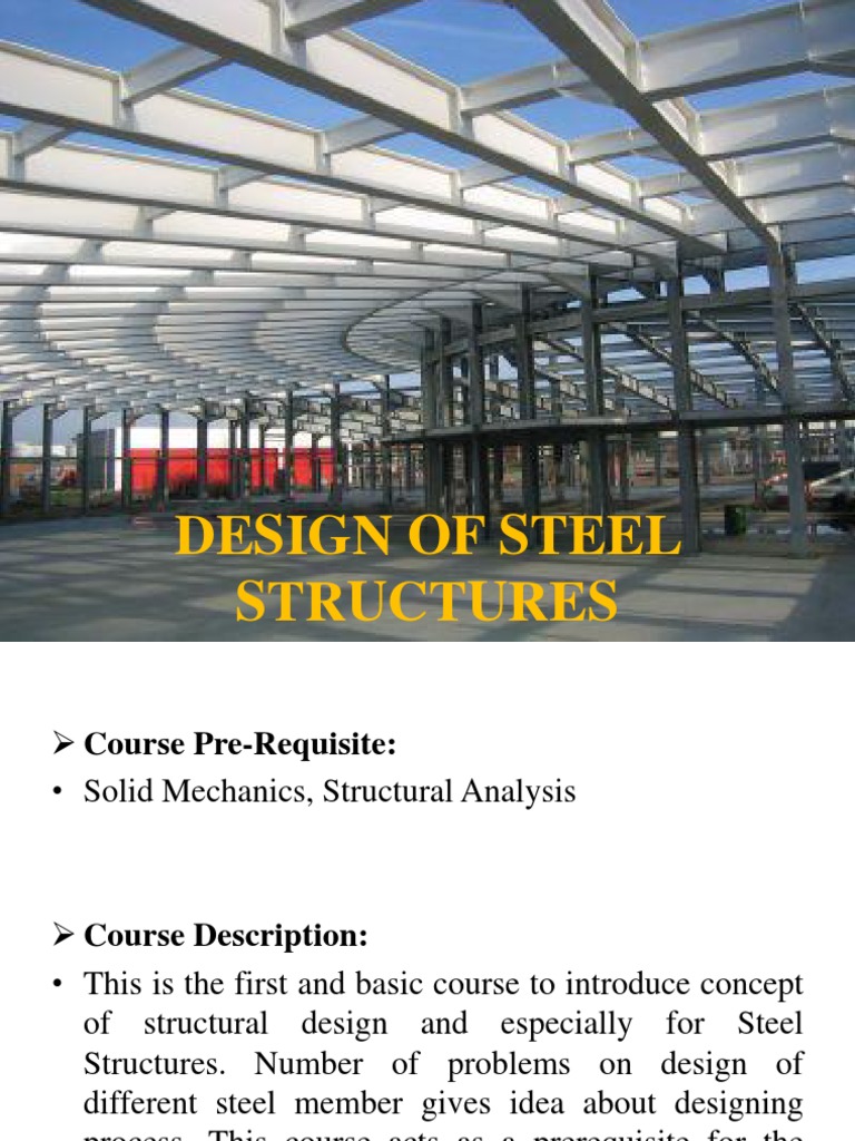 Introduction to Steel Structure Design | PDF | Strength Of Materials ...