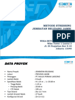 Metode Stressing Jembatan Belidang Jambi PCI H-125cm - L-20.60m - CTC-185 CM