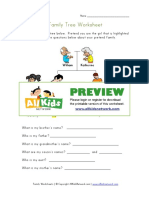 Family Tree Worksheet Preview PDF