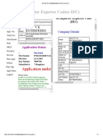 Importer Exporter Code (e-IEC) : Application Under