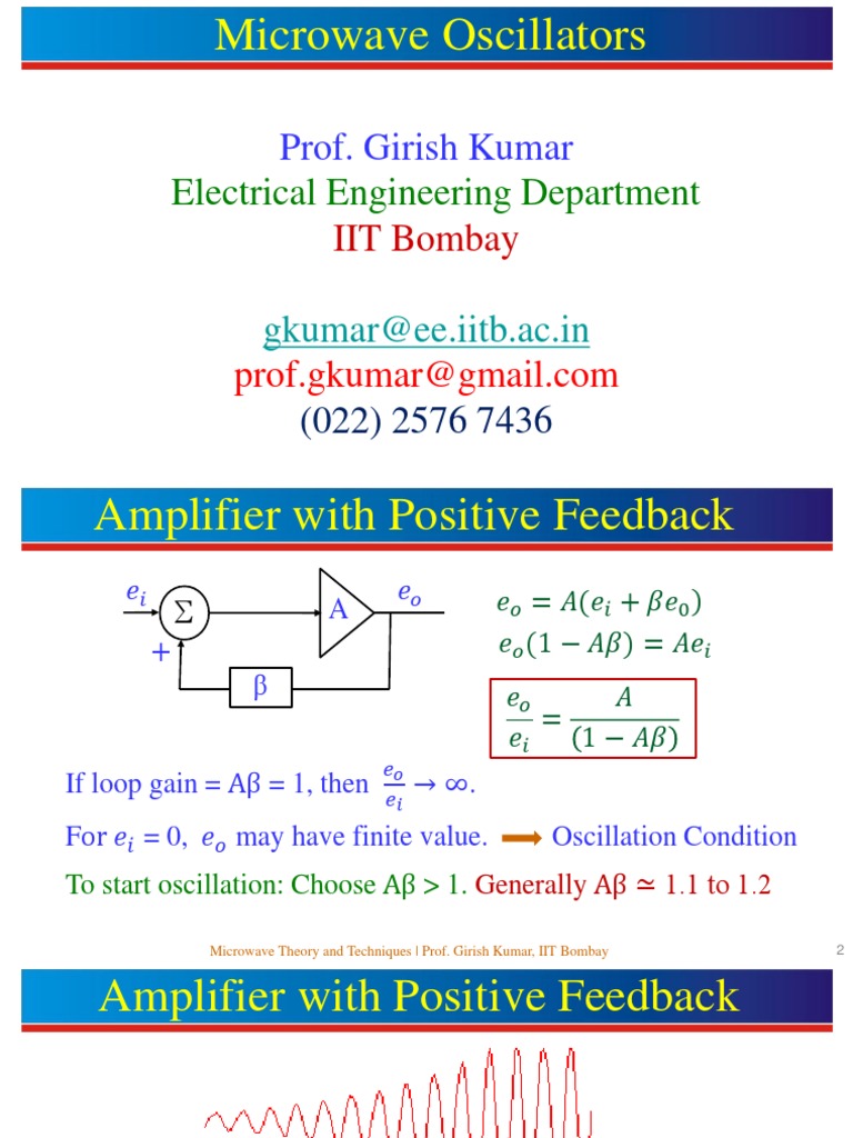 L41 L42 Microwave Oscillators PDF Electronic Oscillator Amplifier