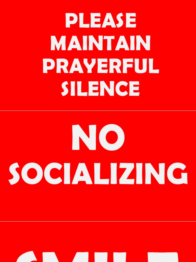 Maintain Silence: No Socializing Policy | PDF