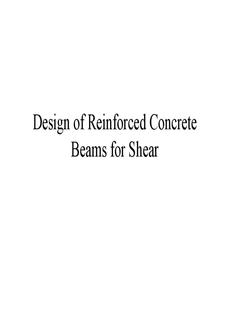 Shear Design of Beam PDF Beam (Structure) Bending