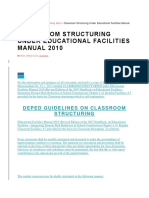 Classroom Structurin G Under Educational Facilities MANUAL 2010