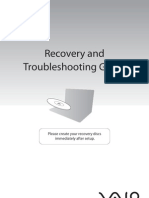 Recovery and Troubleshooting Guide: Please Create Your Recovery Discs Immediately After Setup