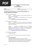 Coursework Logisitics Management With Answers