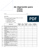 Escala de Depresión para Niños (CDS) : Instrucciones