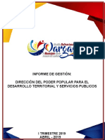 Informe de Gestion 1 Er Trimestre 2019 Dir. Gral