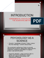 Experimental Psychology and The Scientific Method