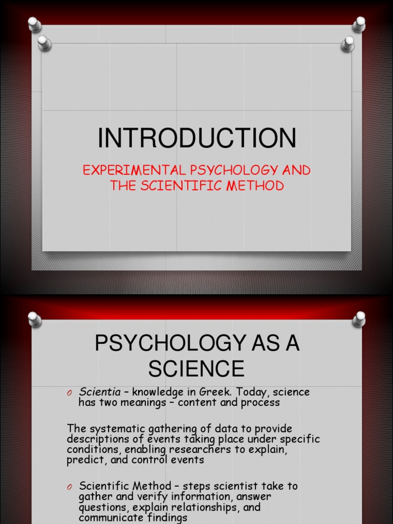 Scientific Method in Experimental Psychology | PDF | Occam's Razor ...